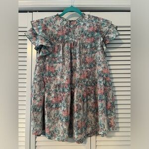 EUC Beautiful Floral Jodifl Women’s Ruffle Top